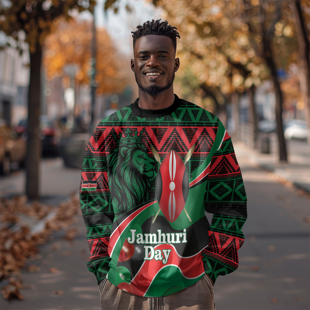 Kenya Jamhuri Day Sweatshirt Maasai Shield Spears Harambee