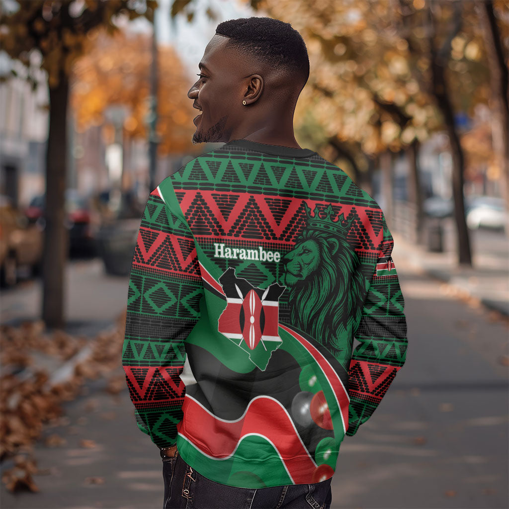 Kenya Jamhuri Day Sweatshirt Maasai Shield Spears Harambee