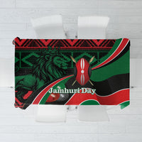 Kenya Jamhuri Day Tablecloth Maasai Shield Spears Harambee