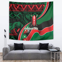 Kenya Jamhuri Day Tapestry Maasai Shield Spears Harambee