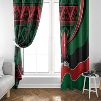 Kenya Jamhuri Day Window Curtain Maasai Shield Spears Harambee