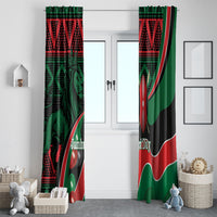 Kenya Jamhuri Day Window Curtain Maasai Shield Spears Harambee