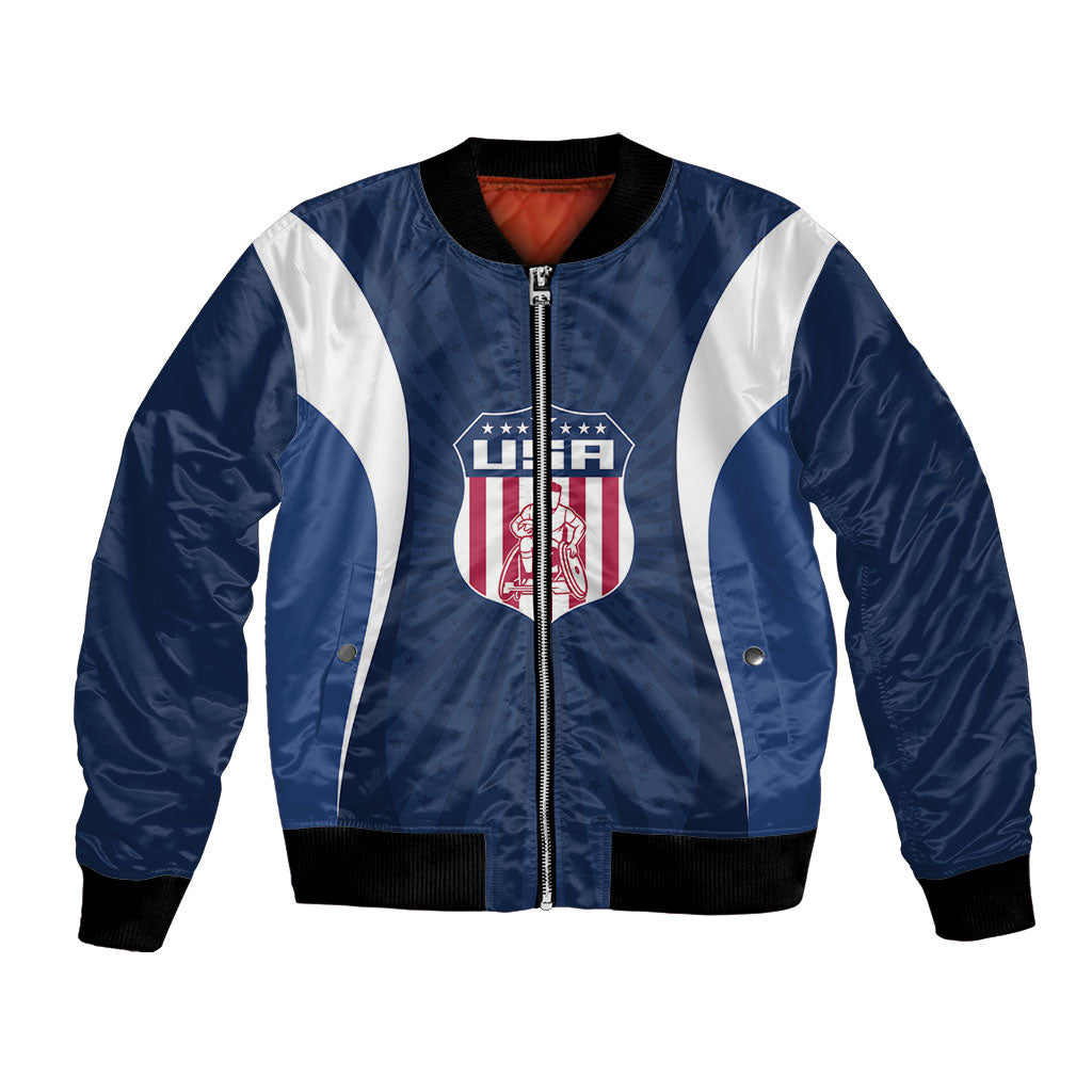 United States 2026 Rugby Custom Bomber Jacket Go USA Hawk