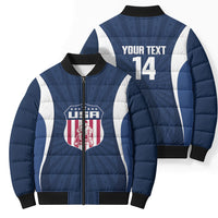 United States 2026 Rugby Custom Bomber Puffer Jacket Go USA Hawk