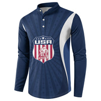 United States 2026 Rugby Custom Button Sweatshirt Go USA Hawk