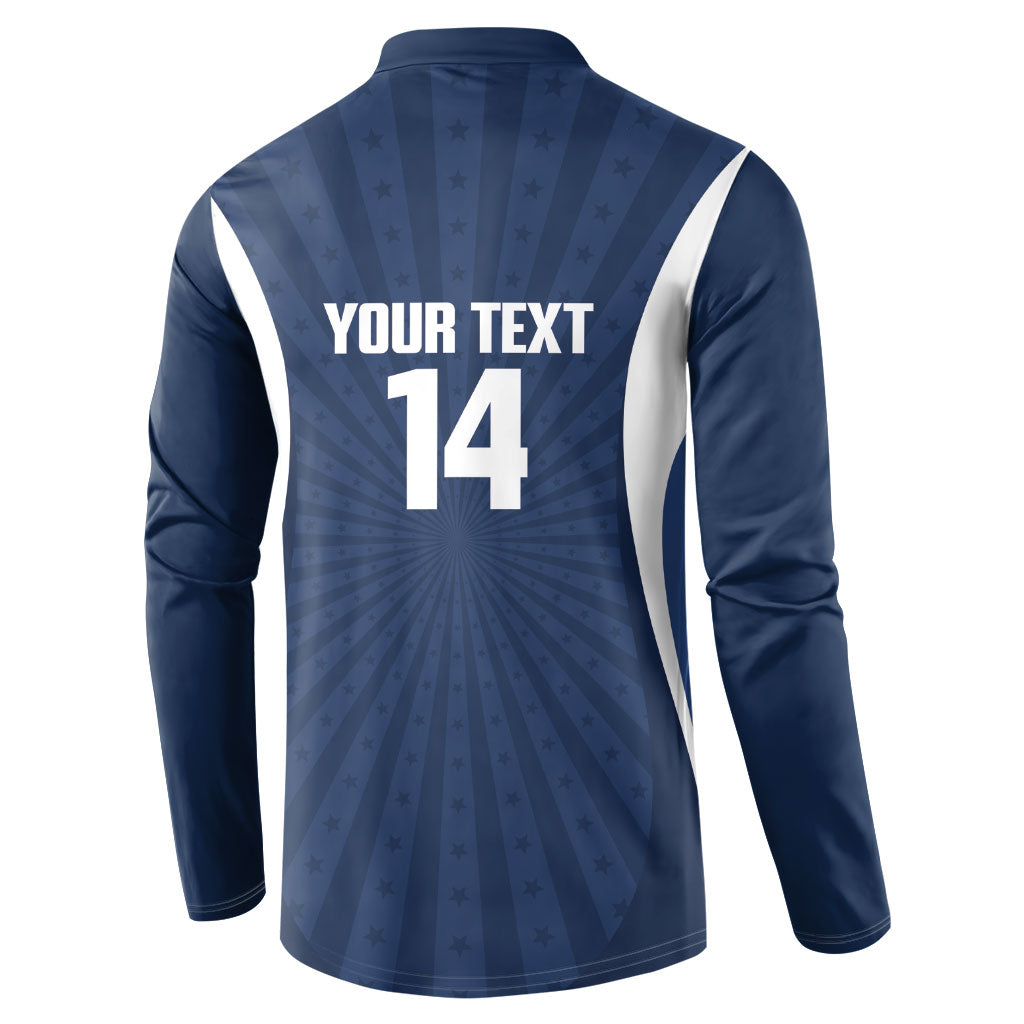 United States 2026 Rugby Custom Button Sweatshirt Go USA Hawk