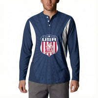 United States 2026 Rugby Custom Button Sweatshirt Go USA Hawk