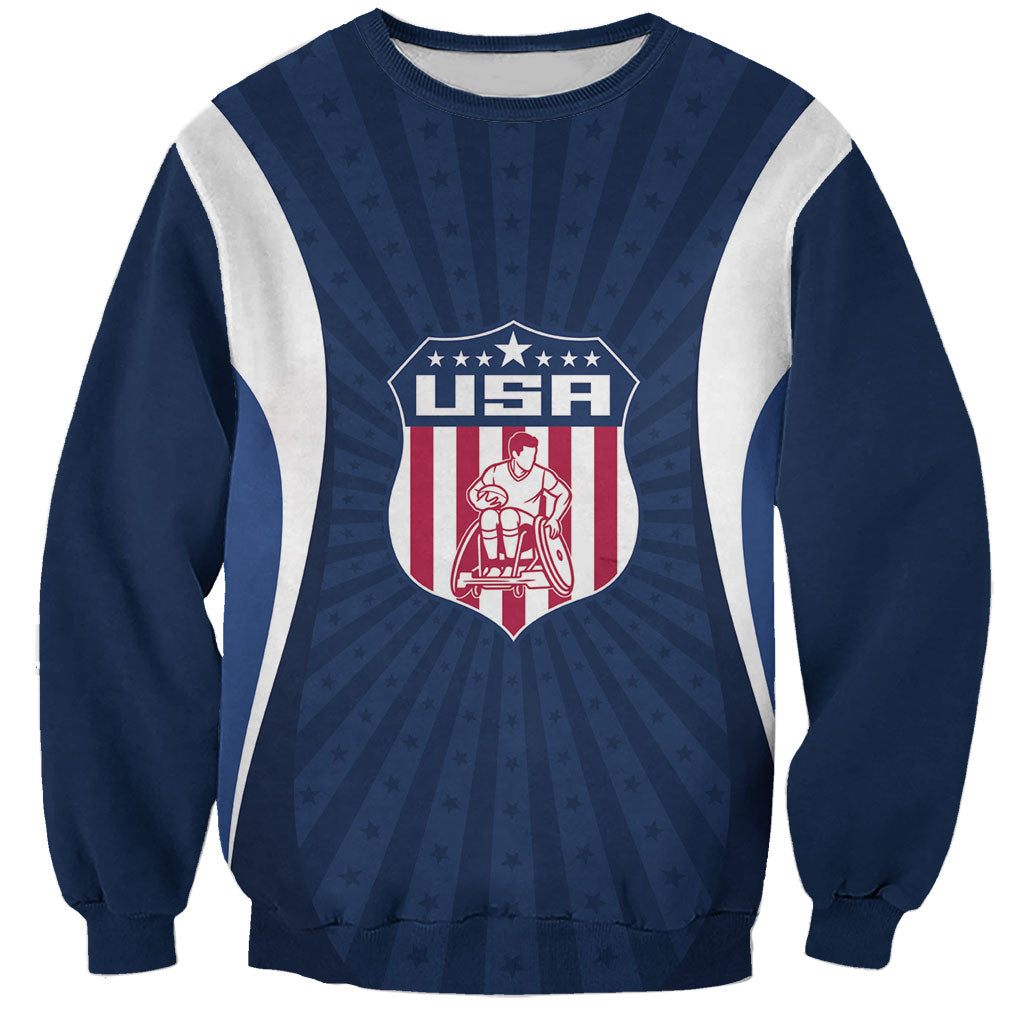 United States 2026 Rugby Custom Sweatshirt Go USA Hawk