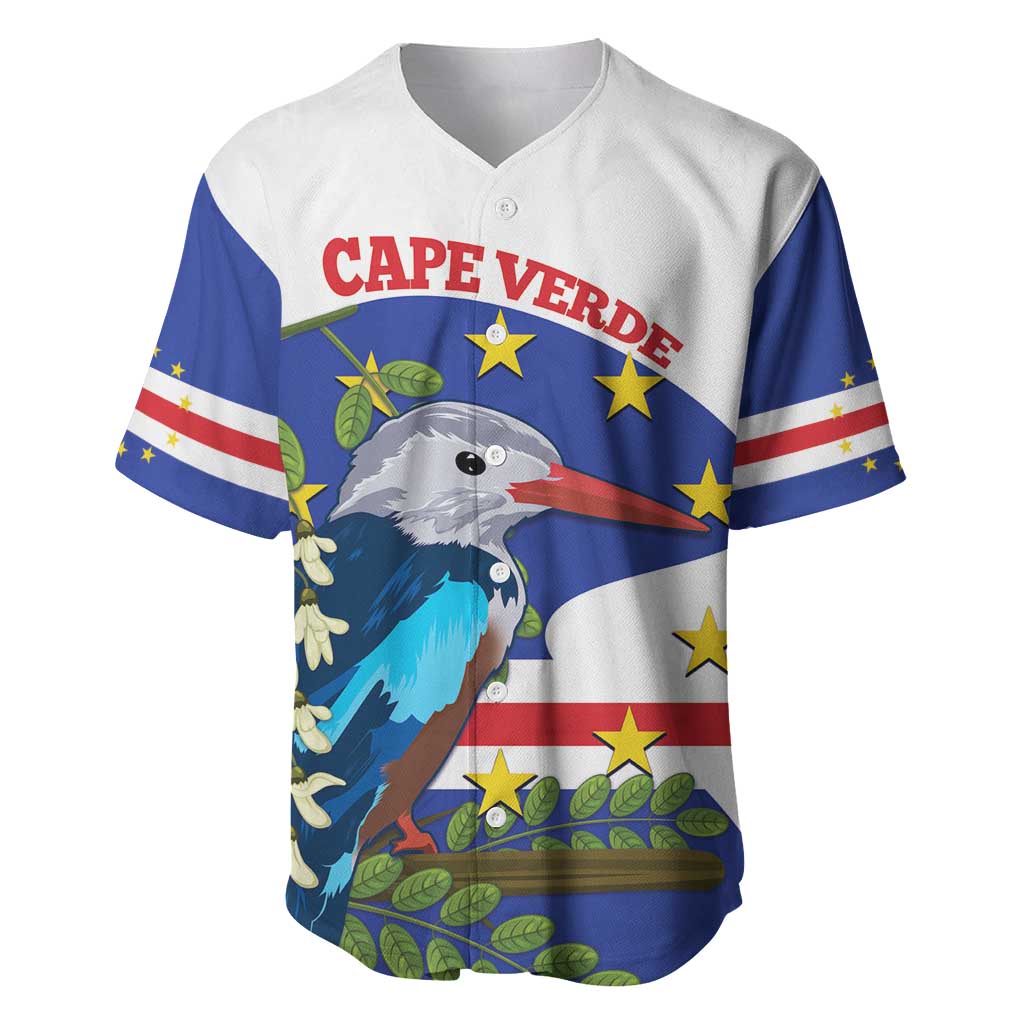 Cape Verde Baseball Jersey Grey-Headed Kingfisher Mix Honey Locust - Wonder Print Shop