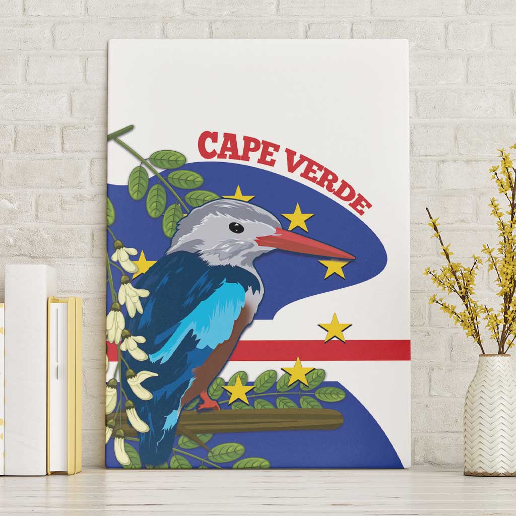 Cape Verde Canvas Wall Art Grey-Headed Kingfisher Mix Honey Locust - Wonder Print Shop