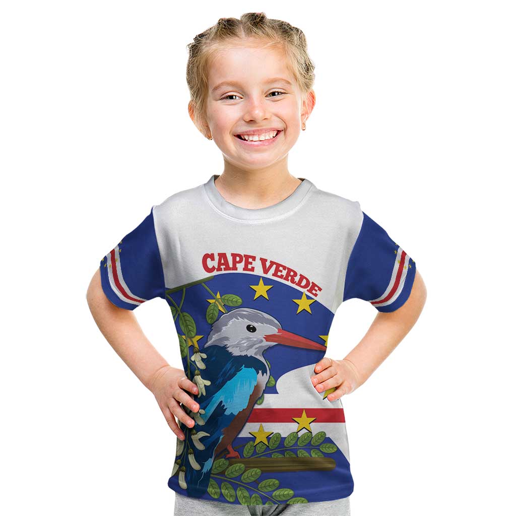 Cape Verde Kid T Shirt Grey-Headed Kingfisher Mix Honey Locust - Wonder Print Shop