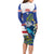 Cape Verde Long Sleeve Bodycon Dress Grey-Headed Kingfisher Mix Honey Locust - Wonder Print Shop