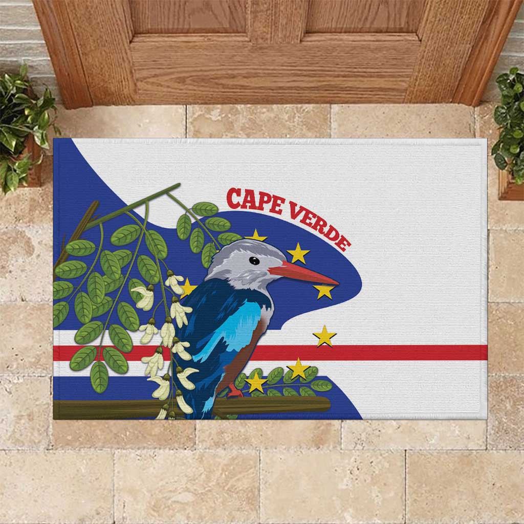 Cape Verde Rubber Doormat Grey-Headed Kingfisher Mix Honey Locust - Wonder Print Shop