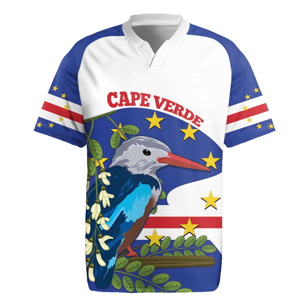 Cape Verde Rugby Jersey Grey-Headed Kingfisher Mix Honey Locust - Wonder Print Shop