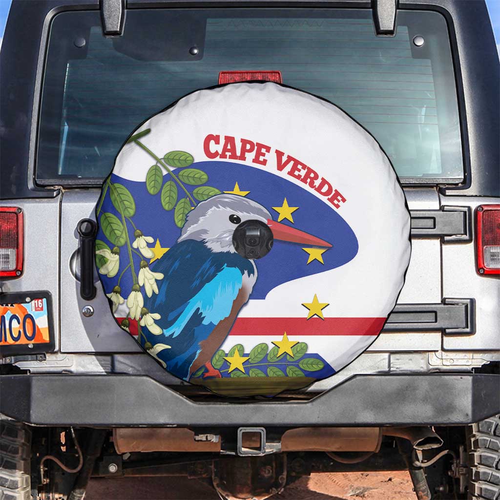 Cape Verde Spare Tire Cover Grey-Headed Kingfisher Mix Honey Locust - Wonder Print Shop