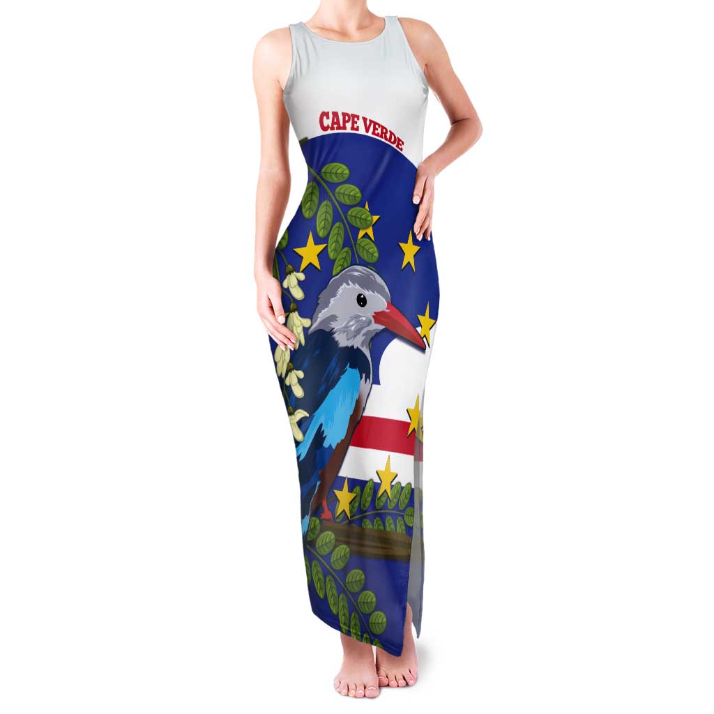 Cape Verde Tank Maxi Dress Grey-Headed Kingfisher Mix Honey Locust - Wonder Print Shop