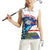 Cape Verde Women Sleeveless Polo Shirt Grey-Headed Kingfisher Mix Honey Locust - Wonder Print Shop