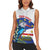 Cape Verde Women Sleeveless Polo Shirt Grey-Headed Kingfisher Mix Honey Locust - Wonder Print Shop