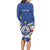 Personalized Cape Verde Long Sleeve Bodycon Dress Coat Of Arms - African Pattern - Wonder Print Shop