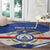 Personalized Cape Verde Round Carpet Coat Of Arms - African Pattern