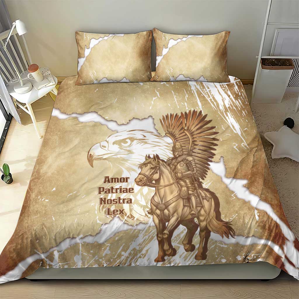 Winged Hussars Poland Bedding Set Amor Patriae Nostra Lex Polska Eagle