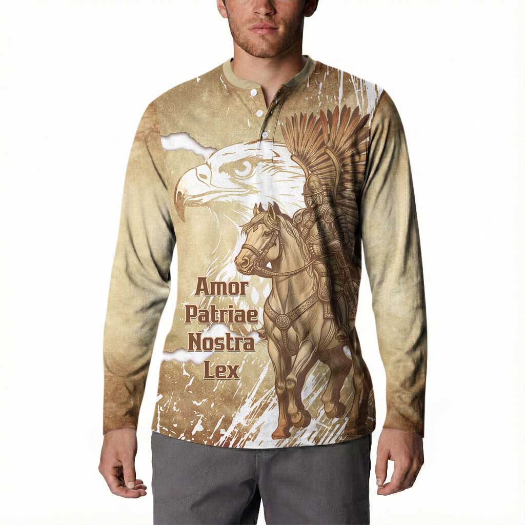 Winged Hussars Poland Button Sweatshirt Amor Patriae Nostra Lex Polska Eagle
