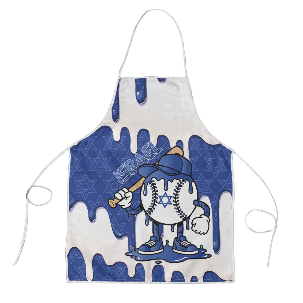Israel 2026 Baseball Apron Star of David Pattern Drip Style