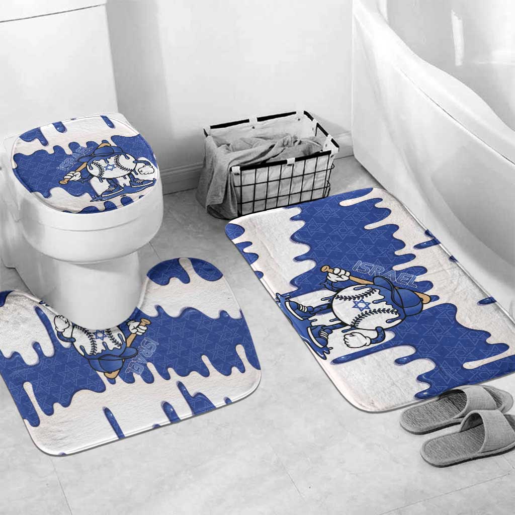 Israel 2026 Baseball Bathroom Set Star of David Pattern Drip Style
