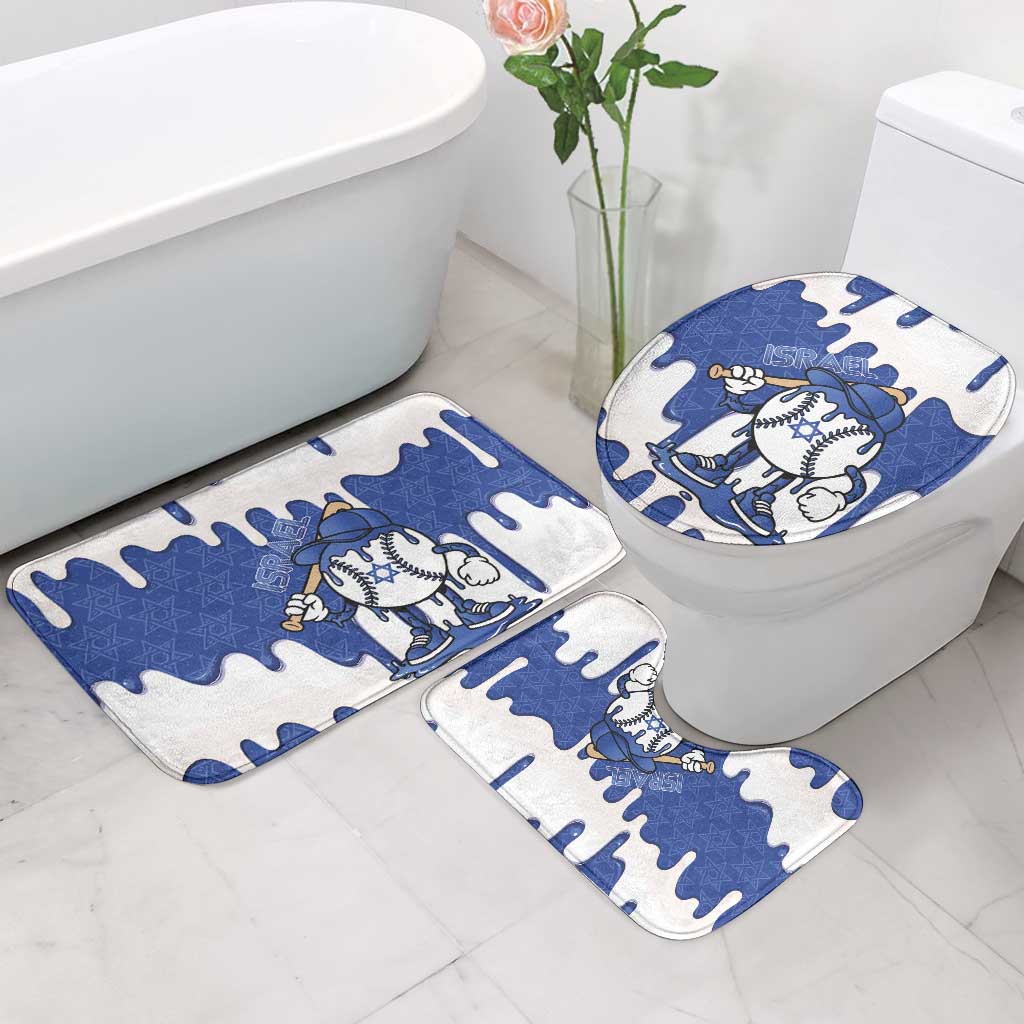 Israel 2026 Baseball Bathroom Set Star of David Pattern Drip Style