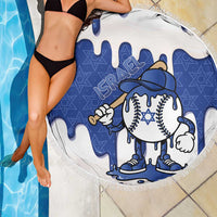 Israel 2026 Baseball Beach Blanket Star of David Pattern Drip Style