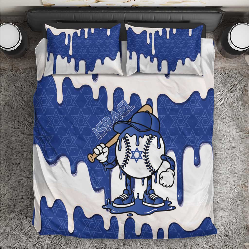 Israel 2026 Baseball Bedding Set Star of David Pattern Drip Style