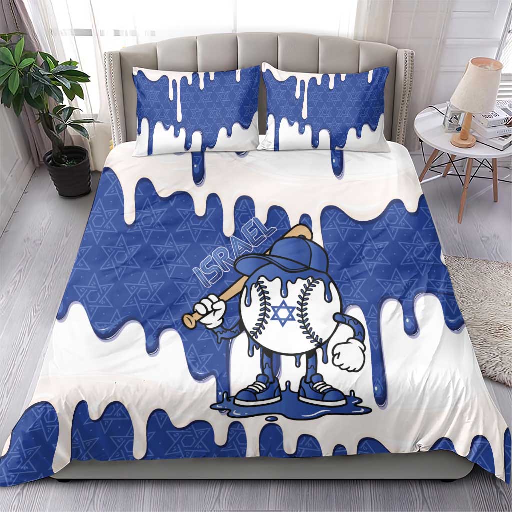 Israel 2026 Baseball Bedding Set Star of David Pattern Drip Style