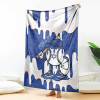 Israel 2026 Baseball Blanket Star of David Pattern Drip Style