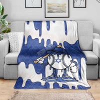 Israel 2026 Baseball Blanket Star of David Pattern Drip Style