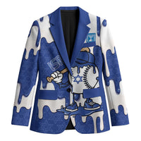 Israel 2026 Baseball Personalised Blazer Star of David Pattern Drip Style