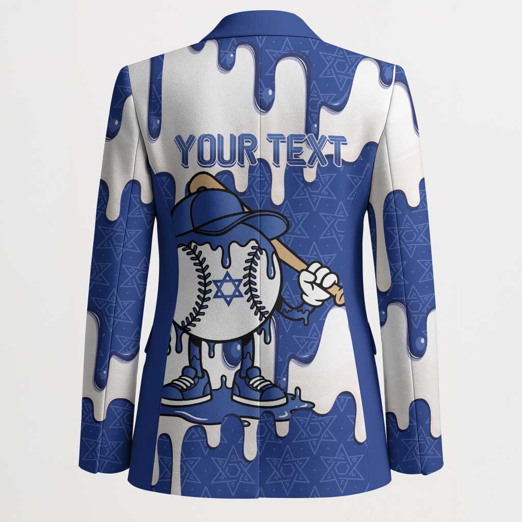 Israel 2026 Baseball Personalised Blazer Star of David Pattern Drip Style