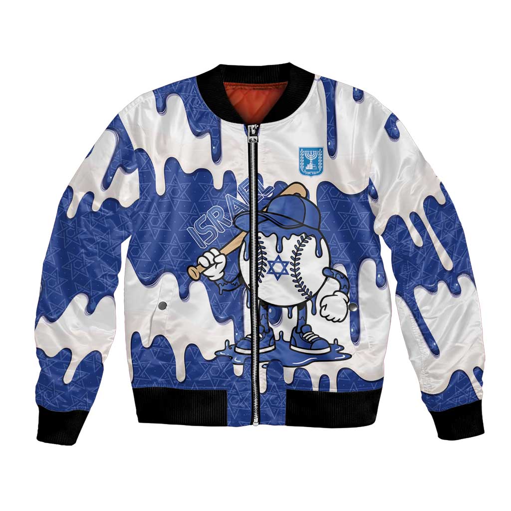 Israel 2026 Baseball Personalised Bomber Jacket Star of David Pattern Drip Style