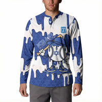 Israel 2026 Baseball Personalised Button Sweatshirt Star of David Pattern Drip Style