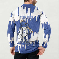 Israel 2026 Baseball Personalised Button Sweatshirt Star of David Pattern Drip Style