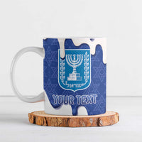Israel 2026 Baseball Personalised Ceramic Mug Star of David Pattern Drip Style