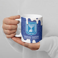 Israel 2026 Baseball Personalised Ceramic Mug Star of David Pattern Drip Style