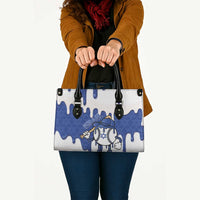 Israel 2026 Baseball Leather Bag Star of David Pattern Drip Style