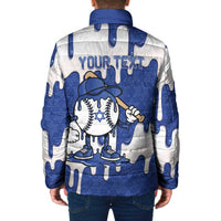 Israel 2026 Baseball Personalised Padded Jacket Star of David Pattern Drip Style