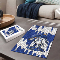 Israel 2026 Baseball Puzzle Star of David Pattern Drip Style