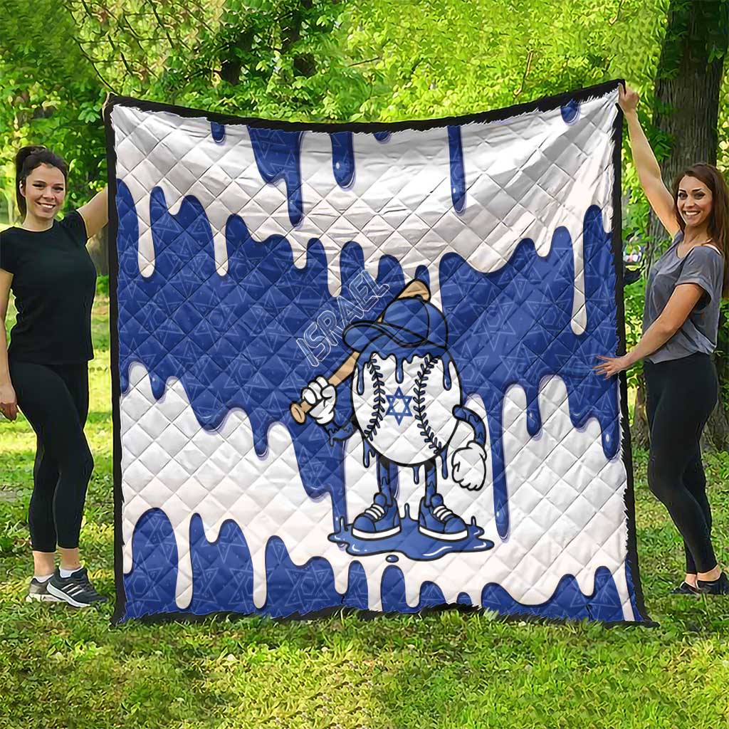 Israel 2026 Baseball Quilt Star of David Pattern Drip Style