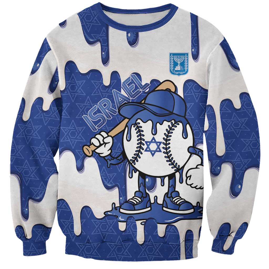 Israel 2026 Baseball Personalised Sweatshirt Star of David Pattern Drip Style