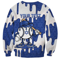 Israel 2026 Baseball Personalised Sweatshirt Star of David Pattern Drip Style