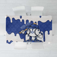 Israel 2026 Baseball Tablecloth Star of David Pattern Drip Style
