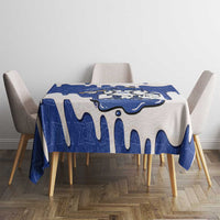 Israel 2026 Baseball Tablecloth Star of David Pattern Drip Style