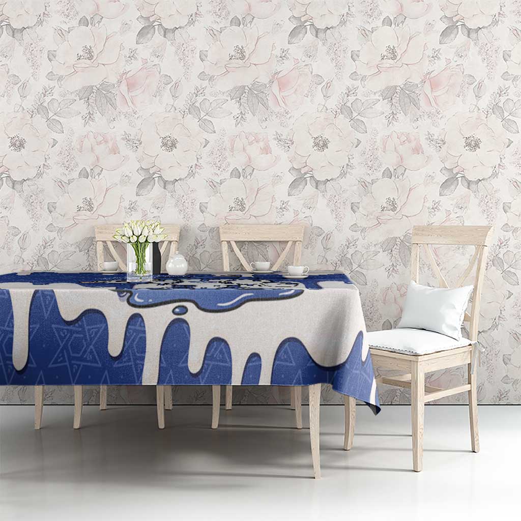 Israel 2026 Baseball Tablecloth Star of David Pattern Drip Style